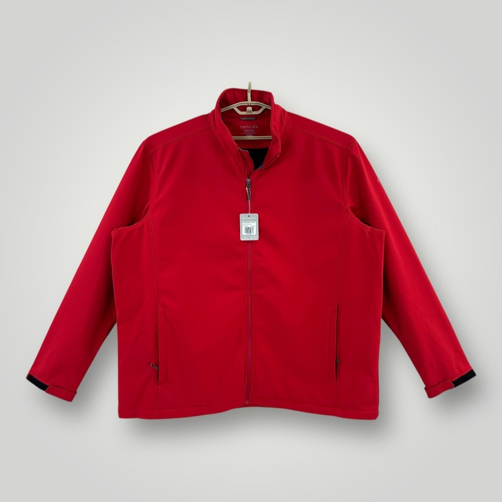 NEW AMC Theatres‎ Jacket Mens 4XL Red Softshell Full Zip Trimark Maxson SS Poly